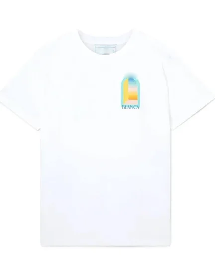 T-shirt  - Blanc / Turquoise