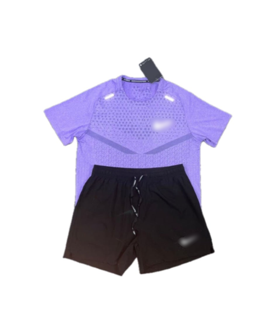 Ensemble Running  - Noir / Violet