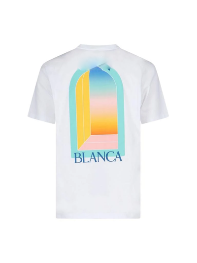T-shirt  - Blanc / Turquoise